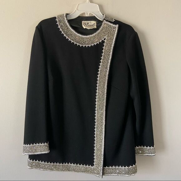 Stunning vintage 60’s wool coat with beading - Picture 2 of 10